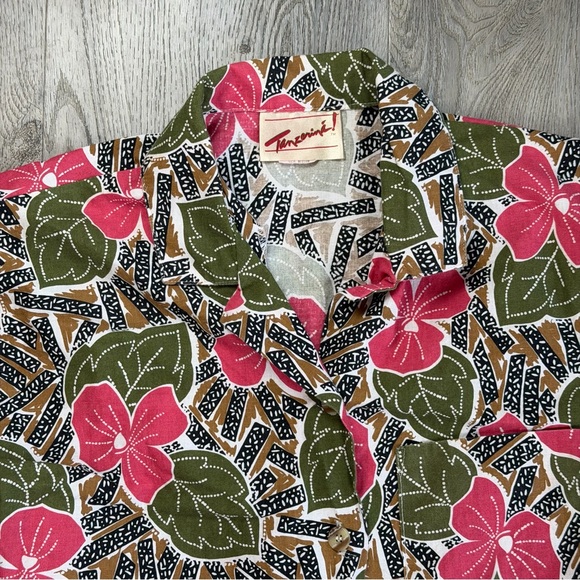 Tanzerina Other - Vintage Tanzerina! Shirt Woman’s Medium Multicolor Hibiscus Hawaiian 90’s Y2K